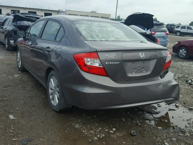 19XFB2F92CE044664 - 2012 HONDA CIVIC EXL 灰色 照片 3