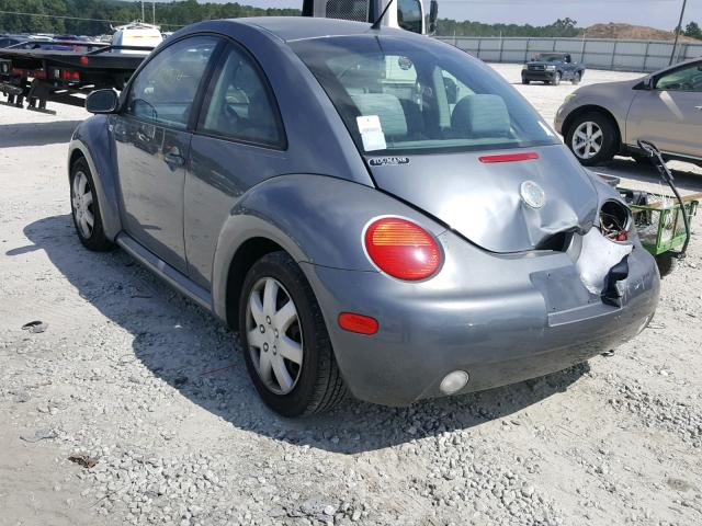 3VWBK21C13M420131 - 2003 VOLKSWAGEN NEW BEETLE ნაცრისფერი ფოტო 3