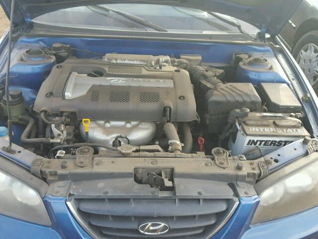 KMHDN46D15U044363 - 2005 HYUNDAI ELANTRA BLUE photo 7