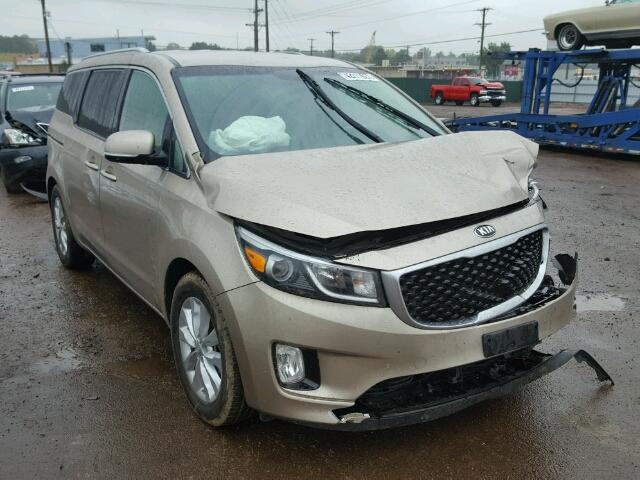 KNDMC5C13G6130520 - 2016 KIA SEDONA EX GOLD photo 1