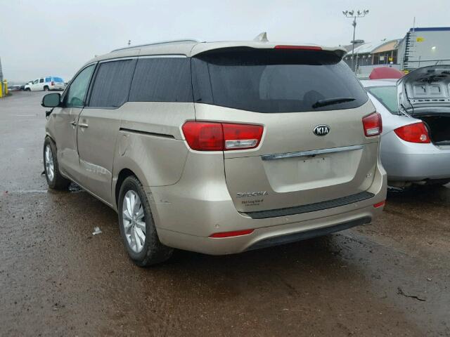 KNDMC5C13G6130520 - 2016 KIA SEDONA EX GOLD photo 3