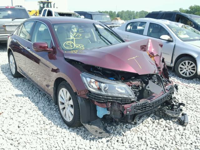 1HGCR3F89FA037831 - 2015 HONDA ACCORD EXL MAROON photo 1