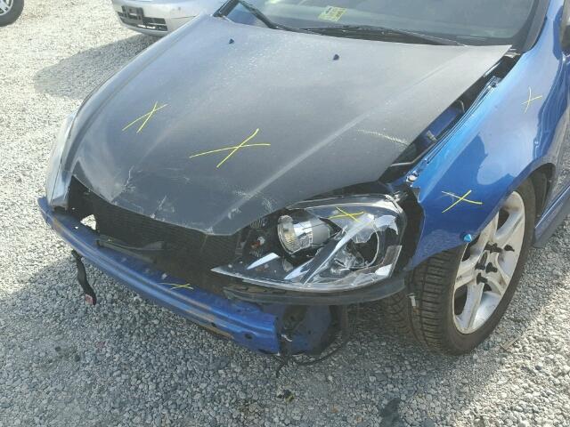JH4DC53035S010601 - 2005 ACURA RSX TYPE-S BLUE photo 9