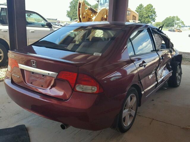2HGFA1F65AH521304 - 2010 HONDA CIVIC MAROON photo 4