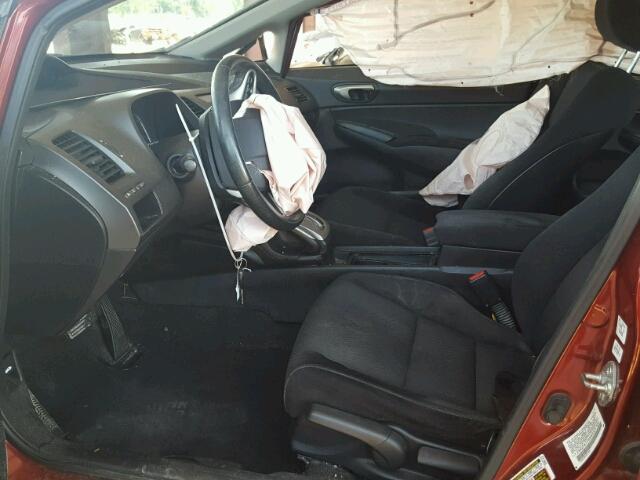 2HGFA1F65AH521304 - 2010 HONDA CIVIC MAROON photo 5