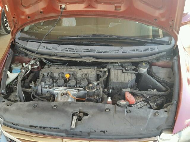 2HGFA1F65AH521304 - 2010 HONDA CIVIC MAROON photo 7