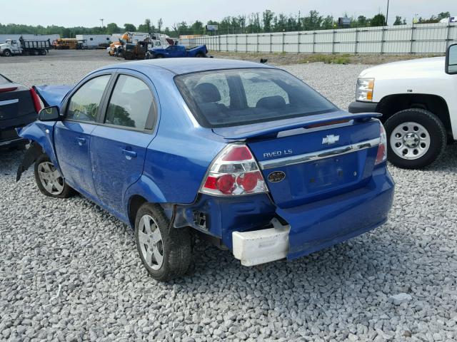 KL1TD56608B160039 - 2008 CHEVROLET AVEO BASE Mavi foto 3