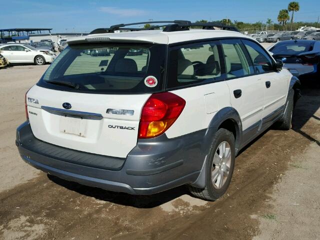 4S4BP61C957302915 - 2005 SUBARU LEGACY OUT WHITE photo 4