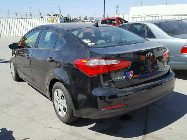 KNAFK4A6XG5516312 - 2016 KIA FORTE LX BLACK photo 3