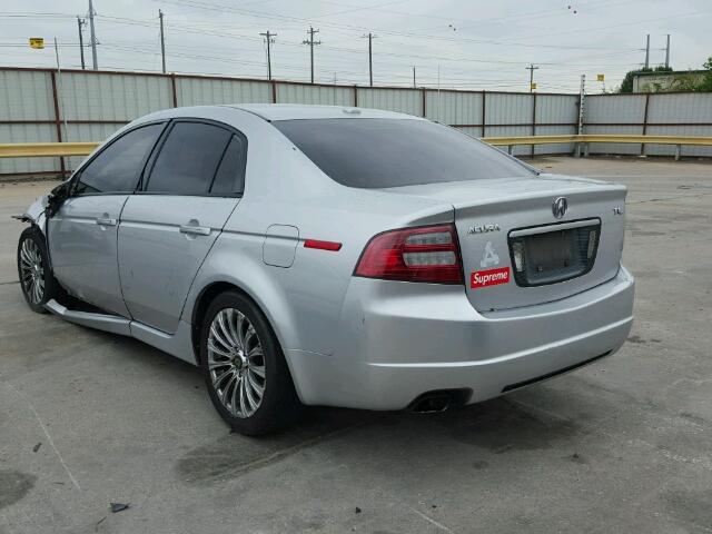 19UUA66227A047708 - 2007 ACURA TL SILVER photo 3