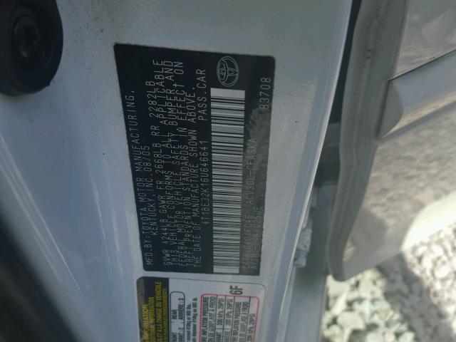 4T1BE32K16U646641 - 2006 TOYOTA CAMRY WHITE photo 10