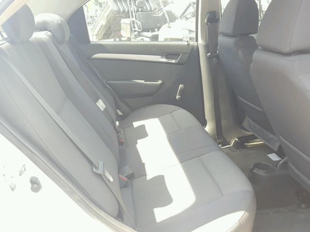 KL1TD5DE2AB125454 - 2010 CHEVROLET AVEO LS WHITE photo 6