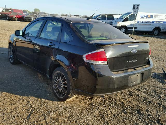 1FAHP36N89W107672 - 2009 FORD FOCUS SES BLACK photo 3