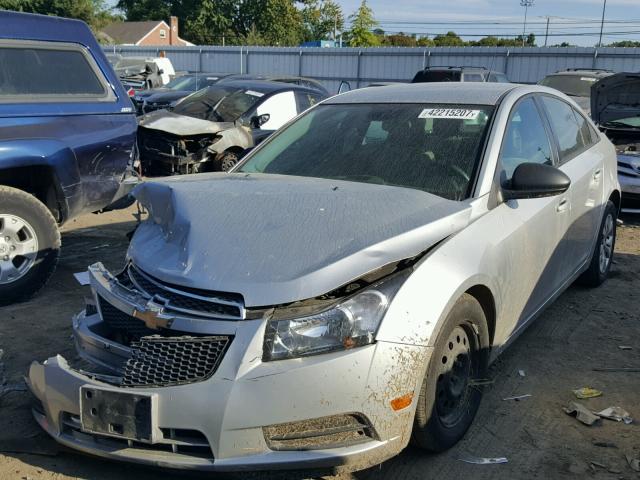 1G1PA5SG1E7344737 - 2014 CHEVROLET CRUZE LS SILVER photo 2