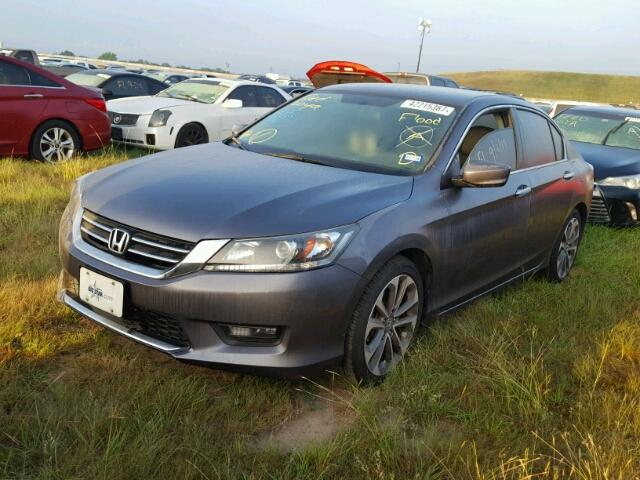 1HGCR2F51FA036611 - 2015 HONDA ACCORD GRAY photo 2