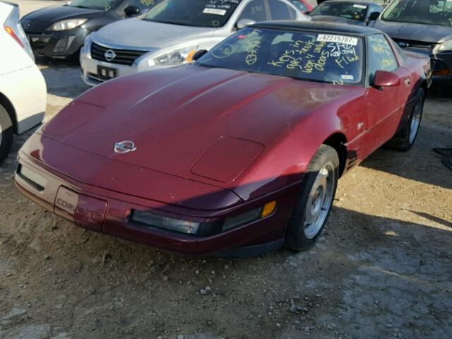 1G1YZ23J3P5800404 - 1993 CHEVROLET CORVETTE BURGUNDY photo 2