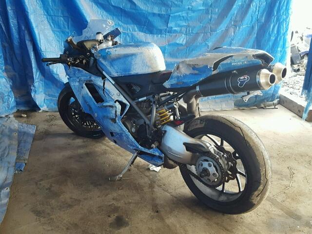 ZDM1XBGVX8B002338 - 2008 DUCATI 848 BLUE photo 3