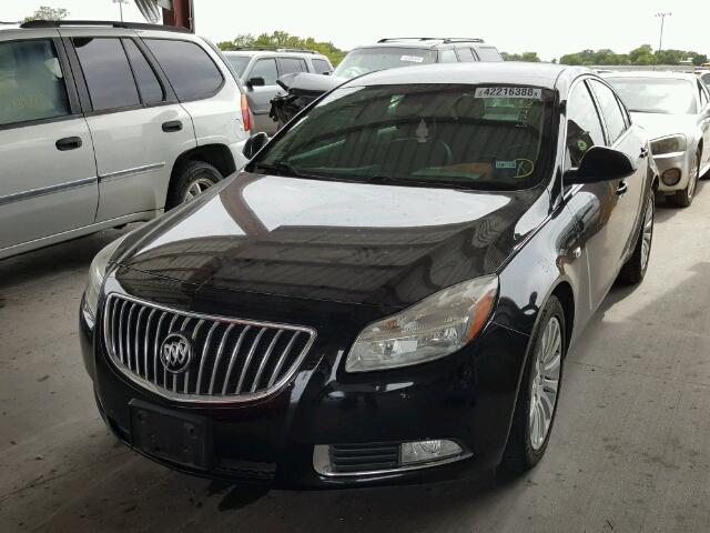 2G4GN5EC9B9184827 - 2011 BUICK REGAL CXL BLACK photo 2