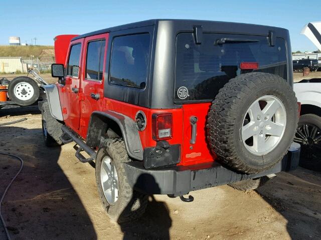 1C4BJWDG6FL766189 - 2015 JEEP WRANGLER U RED photo 3