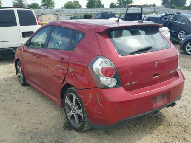 5Y2SN67049Z444901 - 2009 PONTIAC VIBE GT RED photo 3