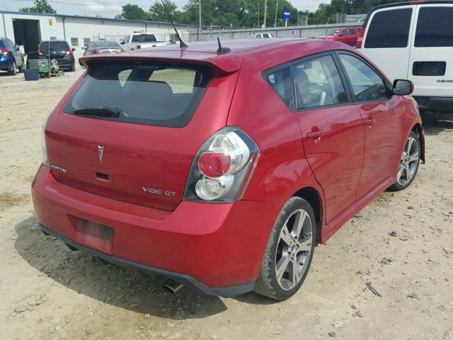 5Y2SN67049Z444901 - 2009 PONTIAC VIBE GT RED photo 4