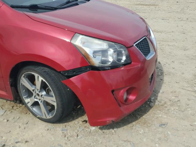 5Y2SN67049Z444901 - 2009 PONTIAC VIBE GT RED photo 9