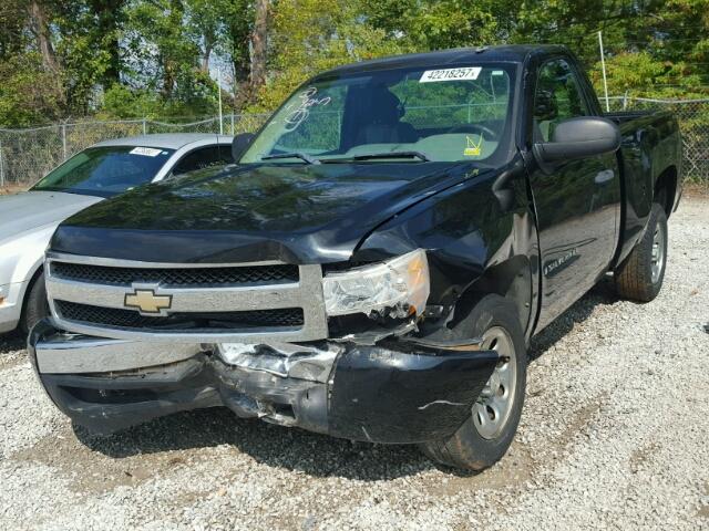 1GCEC14C57Z614782 - 2007 CHEVROLET SILVERADO BLACK photo 2