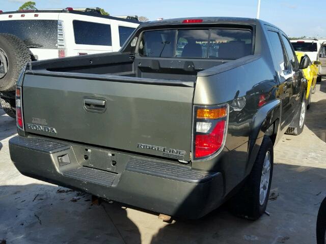 2HJYK16556H520605 - 2006 HONDA RIDGELINE GREEN photo 4