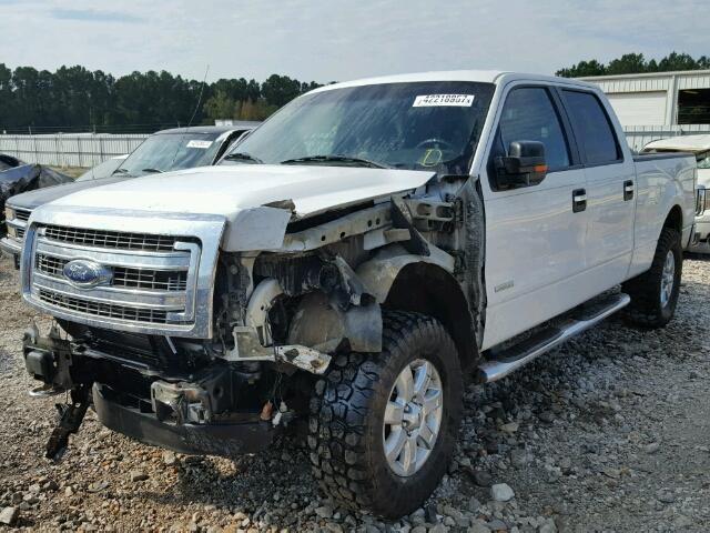 1FTFW1ET9DFC72907 - 2013 FORD F150 SUPER WHITE photo 2