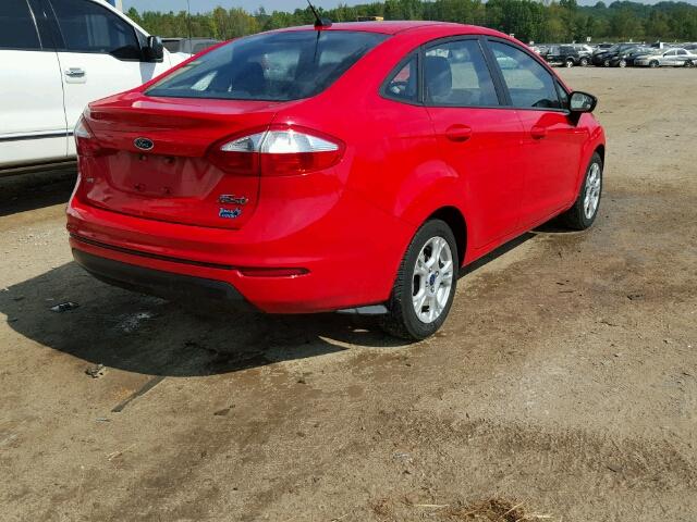 3FADP4BJ5EM125080 - 2014 FORD FIESTA SE RED photo 4