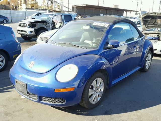 3VWPF31Y18M405888 - 2008 VOLKSWAGEN NEW BEETLE BLUE photo 2