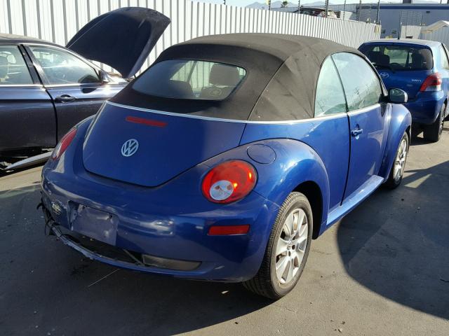 3VWPF31Y18M405888 - 2008 VOLKSWAGEN NEW BEETLE BLUE photo 4