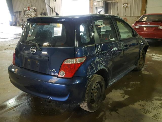 JTKKT624865018897 - 2006 TOYOTA SCION XA BLUE photo 4