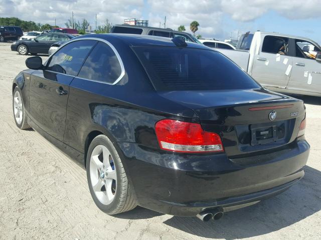 WBAUP7C56AVK77167 - 2010 BMW 128 I BLACK photo 3