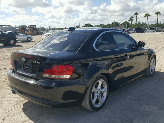 WBAUP7C56AVK77167 - 2010 BMW 128 I BLACK photo 4