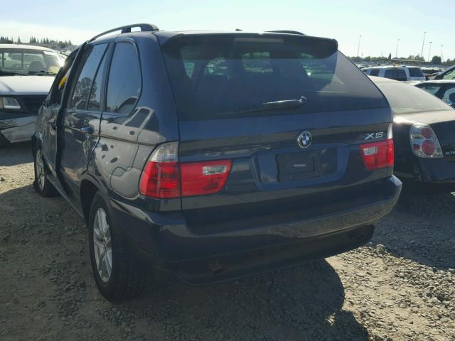 5UXFA13514LU41742 - 2004 BMW X5 3.0I BLUE photo 3