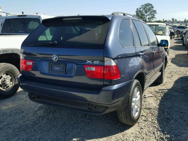 5UXFA13514LU41742 - 2004 BMW X5 3.0I BLUE photo 4