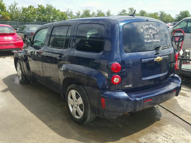 3GNCA13B39S593069 - 2009 CHEVROLET HHR LS BLUE photo 3