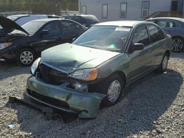 2HGES16593H534558 - 2003 HONDA CIVIC LX GREEN photo 2