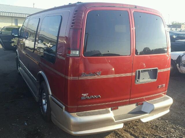 1GDFG15R011160292 - 2001 GMC SAVANA BURGUNDY photo 3