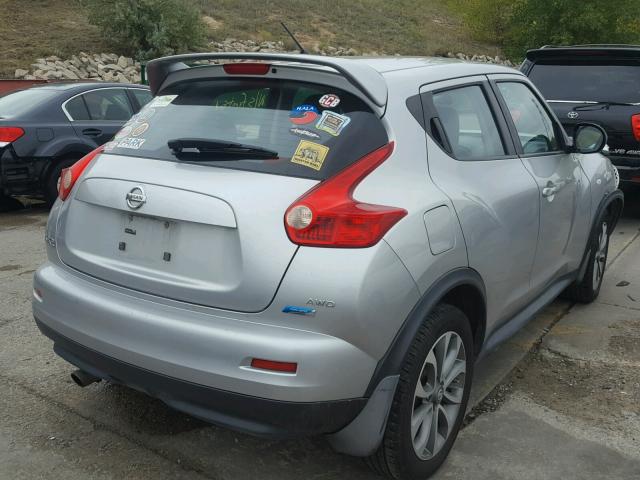 JN8AF5MV3CT123028 - 2012 NISSAN JUKE S SILVER photo 4