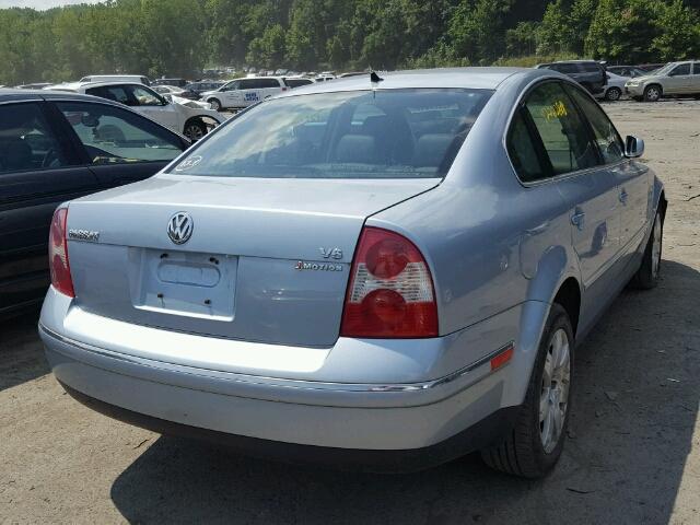 WVWTH63B93P456645 - 2003 VOLKSWAGEN PASSAT GLX BLUE photo 4