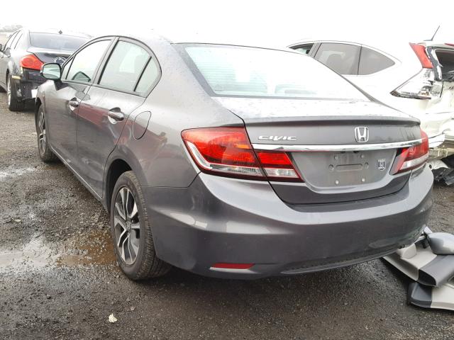 2HGFB2F90DH503102 - 2013 HONDA CIVIC EXL ნაცრისფერი ფოტო 3
