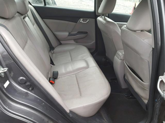 2HGFB2F90DH503102 - 2013 HONDA CIVIC EXL ნაცრისფერი ფოტო 6