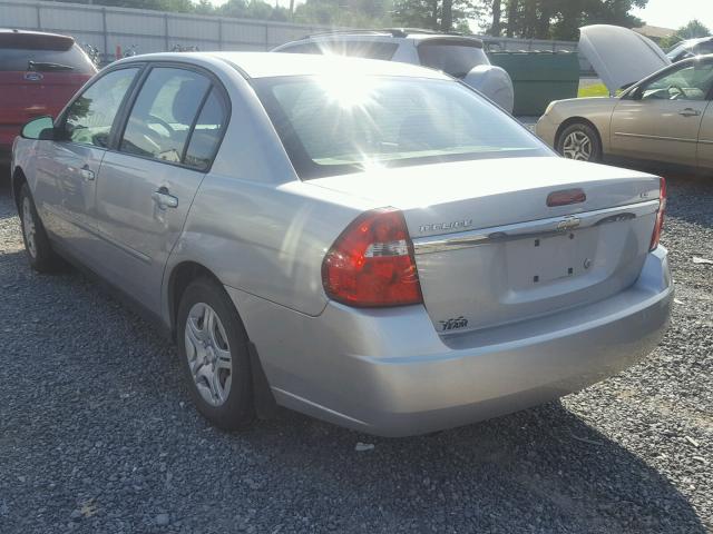 1G1ZS51F96F287080 - 2006 CHEVROLET MALIBU LS ნაცრისფერი ფოტო 3