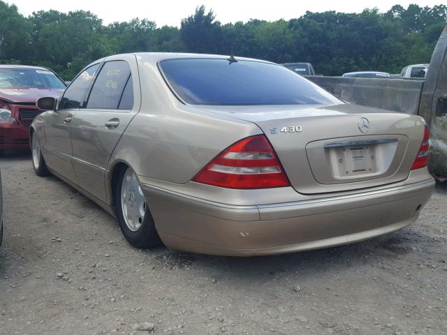 WDBNG70J72A290199 - 2002 MERCEDES-BENZ S 430 GOLD photo 3
