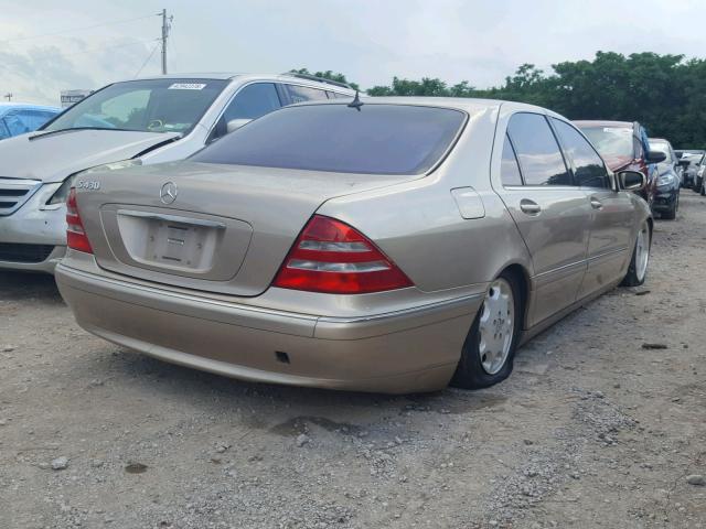 WDBNG70J72A290199 - 2002 MERCEDES-BENZ S 430 GOLD photo 4