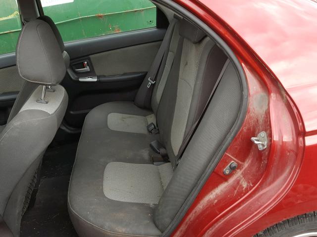 KNAFE221495024134 - 2009 KIA SPECTRA EX MAROON photo 6