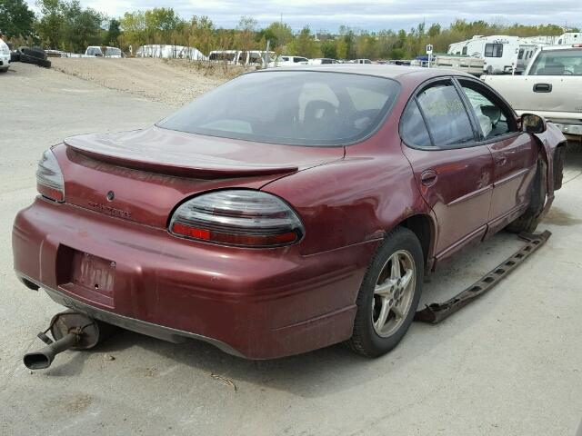 1G2WP52K6YF195584 - 2000 PONTIAC GRAND PRIX BURGUNDY photo 4