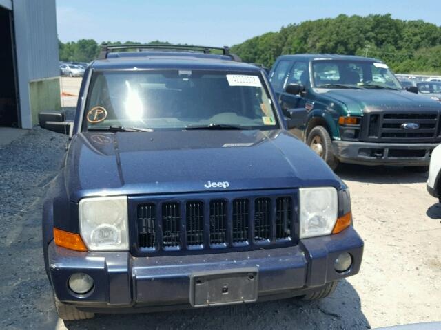 1J8HH48K56C206634 - 2006 JEEP COMMANDER BLUE photo 9